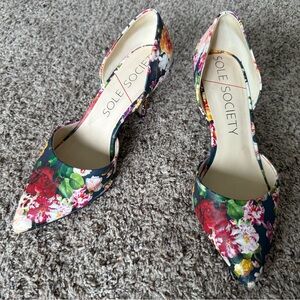 Sole Society Women's Floral Heels - Multicolor